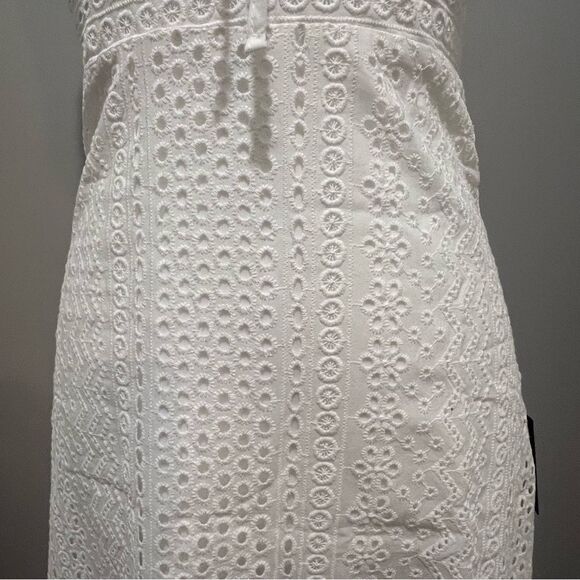 NWT Lulus White Eyelet Embroidered Cutout Midi Dress womens size XS - Picture 8 of 13